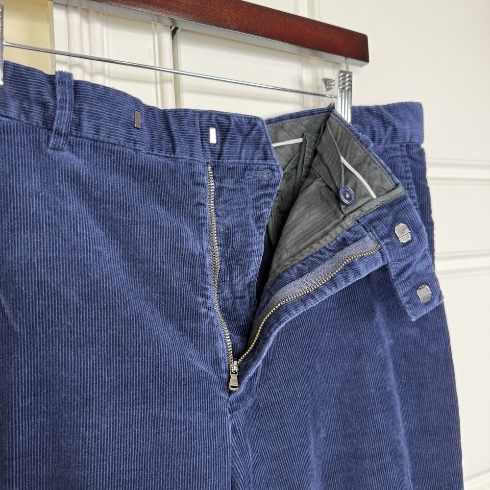 Ralph Lauren RLX Corduroy Pants Men's 38/30.5 Navy Blue Stretch Golf Preppy - Picture 3 of 7